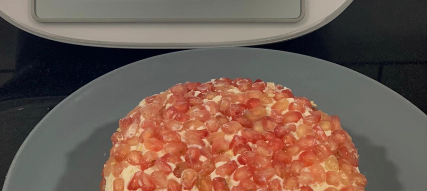 Aperitivo de queso y granada con Thermomix.