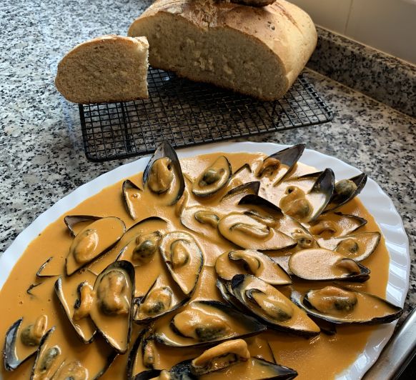 Mejillones Zamoranos en salsa picante